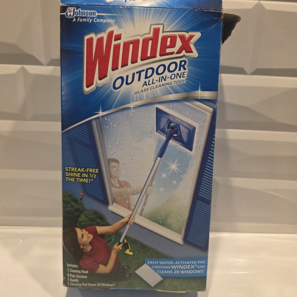 Windex Outdoor All In One Glass Window Cleaner Tool Starter Kit Open Box One Pad - Picture 2 of 6